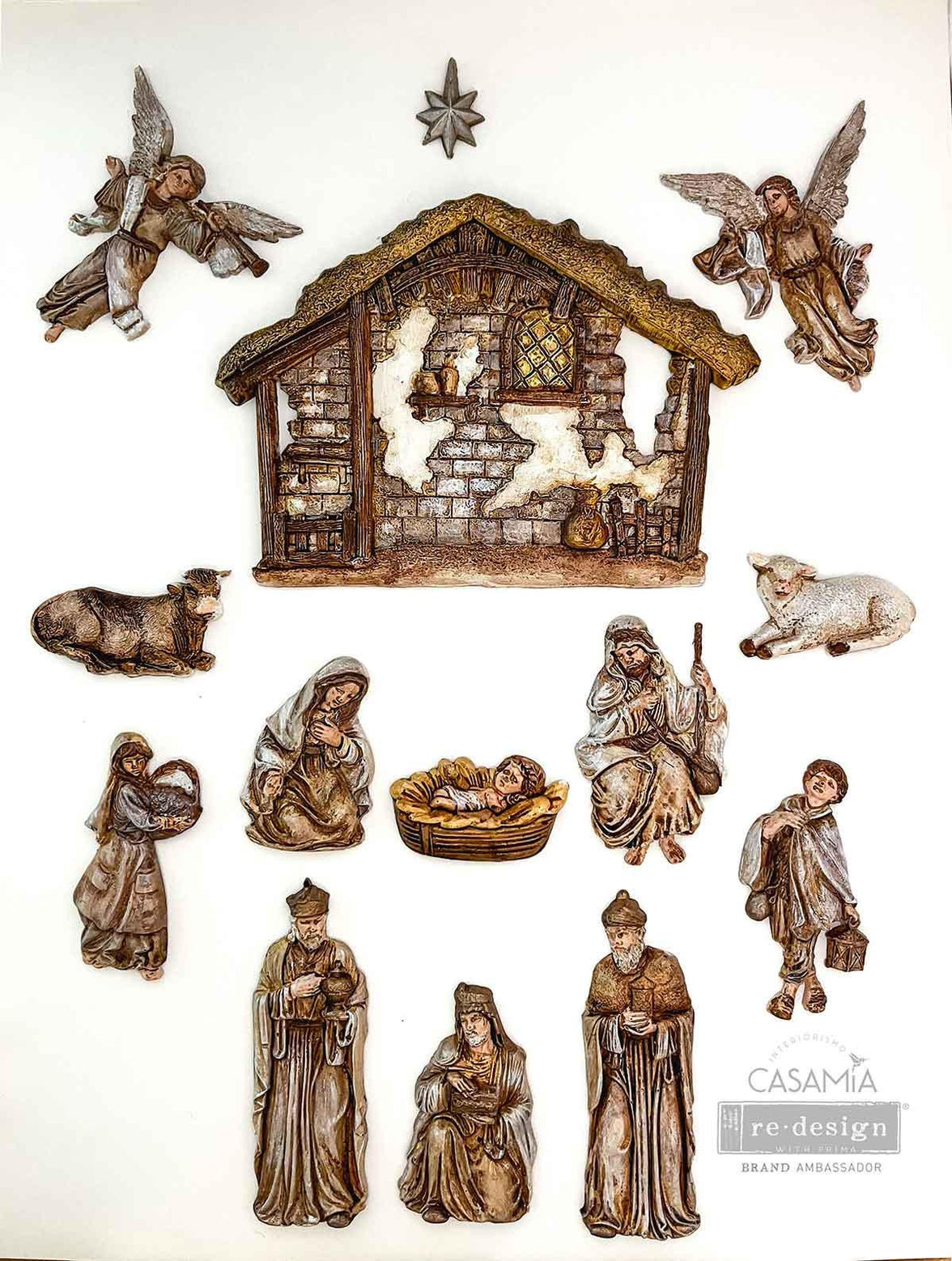 New Nativity Mold - Holy Night Nativity Resin Mold,  Soap Silicone Molds, Silicone Mold, Casting Mold, Mixed Media, Candy Mold, Cake Mold