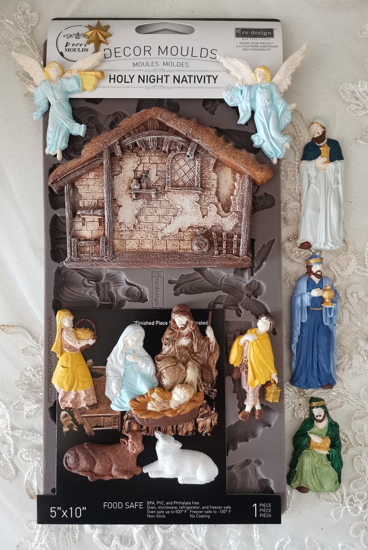 New Nativity Mold - Holy Night Nativity Resin Mold,  Soap Silicone Molds, Silicone Mold, Casting Mold, Mixed Media, Candy Mold, Cake Mold
