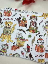 Harvest Dogs Napkin - Fall Decoupage Napkins, Fall Puppy Napkins, Cocktail Napkins, Fall Papers, DIY Paper, Dog Lovers, Animal Craft Gifts,