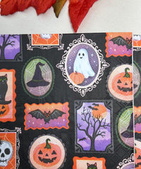 Halloween Napkin - Spooky Paper Napkins, Fall Decoupage Napkins, Ghost Napkins, Fall Papers, DIY Paper, Dog Lovers, Animal Craft Gifts