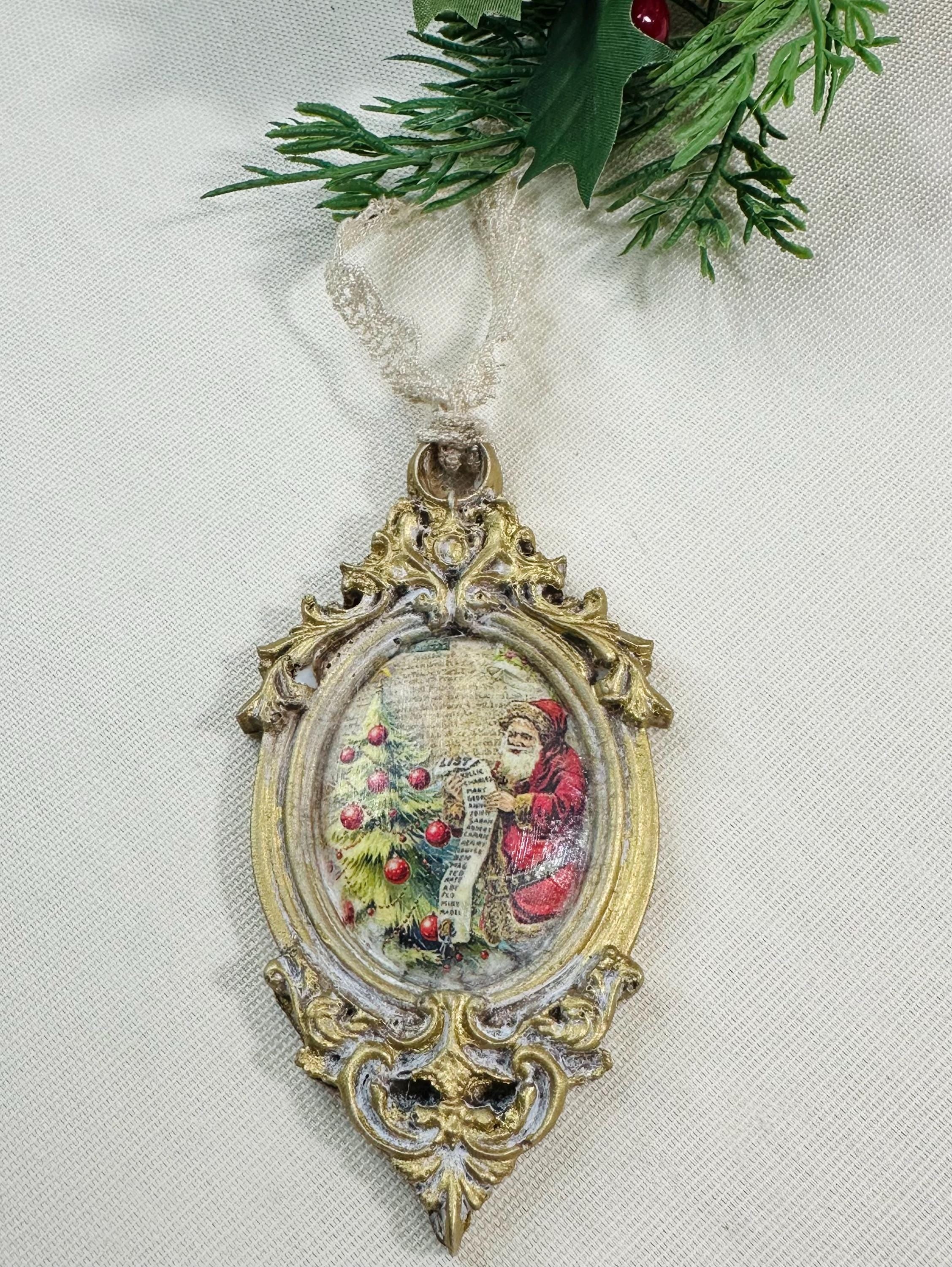 Christmas Rice Paper A4 - Santa Old World Design - Decoupage Queen