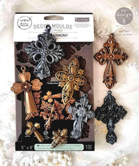 Cross Silicone Mold - Holy Harmony - Faith Mold, Cross Holiday Ornament, Silicone Molds, Casting Mold, Candy Mold, Framing Molds, Crosses