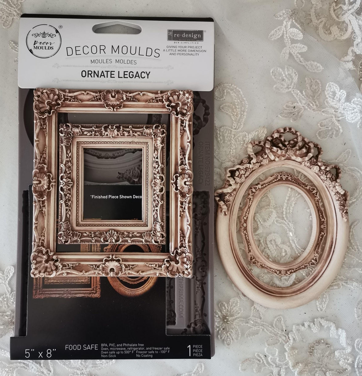 Frames Mold - Vintage Ornate Frames - Re Design with Prima - Silicone Molds, New Frame Mould Casting Mold, Mixed Media Molds, Decoupage Idea