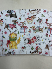 Christmas Dogs Napkins, Furry Friends, Decoupage Napkins - Puppy Napkins, Christmas Paper, Holiday Paper Crafting, Junk Journals, Shells