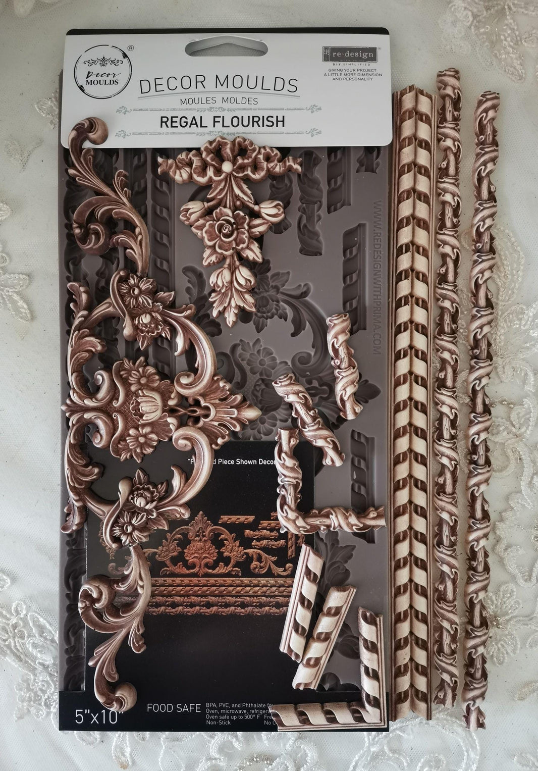 New Regal Flourishes Mold - Scroll Resin Mold, Border Silicone Molds, Silicone Mold, Casting Mold, Mixed Media, Candy Mold, Framing Molds