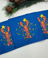 Lobster Christmas Napkins, Lobster Napkins, Christmas Nautical Paper, Blue Decoupage Napkins, Ocean Napkin, Coastal Napkins, Decoupage Paper