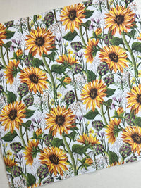 Sunflower Decoupage Napkins - Cocktail Napkins, Sunflower Paper, Sunflower Tissue Paper, Decoupage Paper, Paper for Shells, Junk Journaling