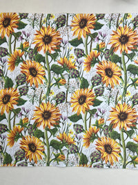 Sunflower Decoupage Napkins - Cocktail Napkins, Sunflower Paper, Sunflower Tissue Paper, Decoupage Paper, Paper for Shells, Junk Journaling