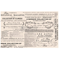 New! ReDesign Prima - Floral Text Tissue Paper, Decoupage Paper, Text Writing Paper, Furniture Tissue Paper, Decoupage Paper, Wood Paper