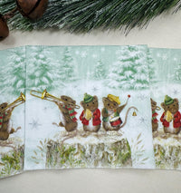 Mouse Christmas Napkin, Christmas Decoupage Napkins - Mouse Band Christmas Paper, Holiday Paper Crafts, Christmas Party Paper, Mice Napkins
