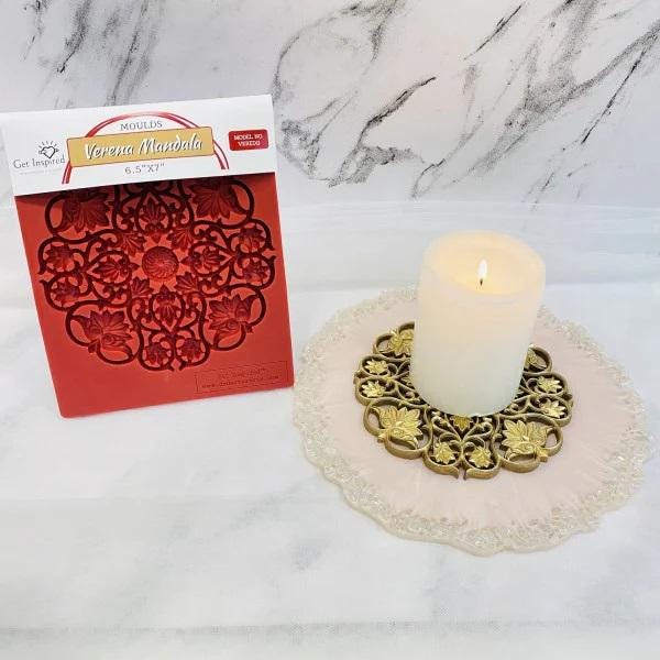 Mandala Mold - Dadarkar Art, Silicone Mold, Resin Mold, Casting Mold, Candy Molds, Food Safe, Chocolate Mold, Polymer Clay Mold, Baking Mold