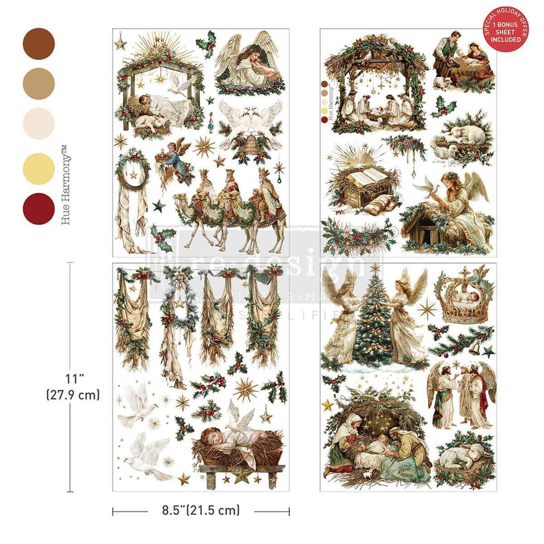ReDesign Prima Middy Transfers, Spring Serenade, Holiday Transfers, Holiday Ornaments, Angel Transfers, Nativity Ornament