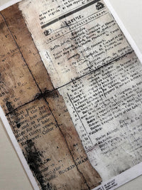 New Decoupage Paper - Antique Rustic Paper, Decoupage Queen, Antique Paper, Cottage Scraps Paper, Aged Books Paper, Distressed Paper, Crafts