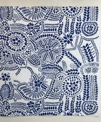 Blue Flower Decoupage Napkins - Botanical Napkin, Bridal Shower Napkins, Blue and White Abstract Paper, Tissue Napkins for Decoupage Paper