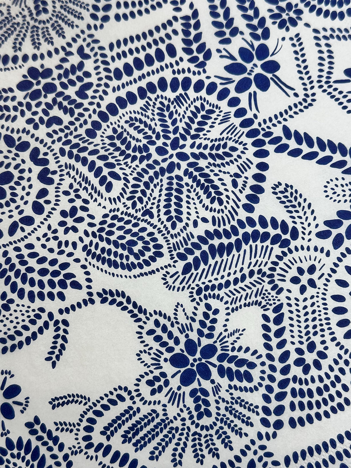 Blue Flower Decoupage Napkins - Botanical Napkin, Bridal Shower Napkins, Blue and White Abstract Paper, Tissue Napkins for Decoupage Paper