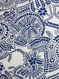 Blue Flower Decoupage Napkins - Botanical Napkin, Bridal Shower Napkins, Blue and White Abstract Paper, Tissue Napkins for Decoupage Paper