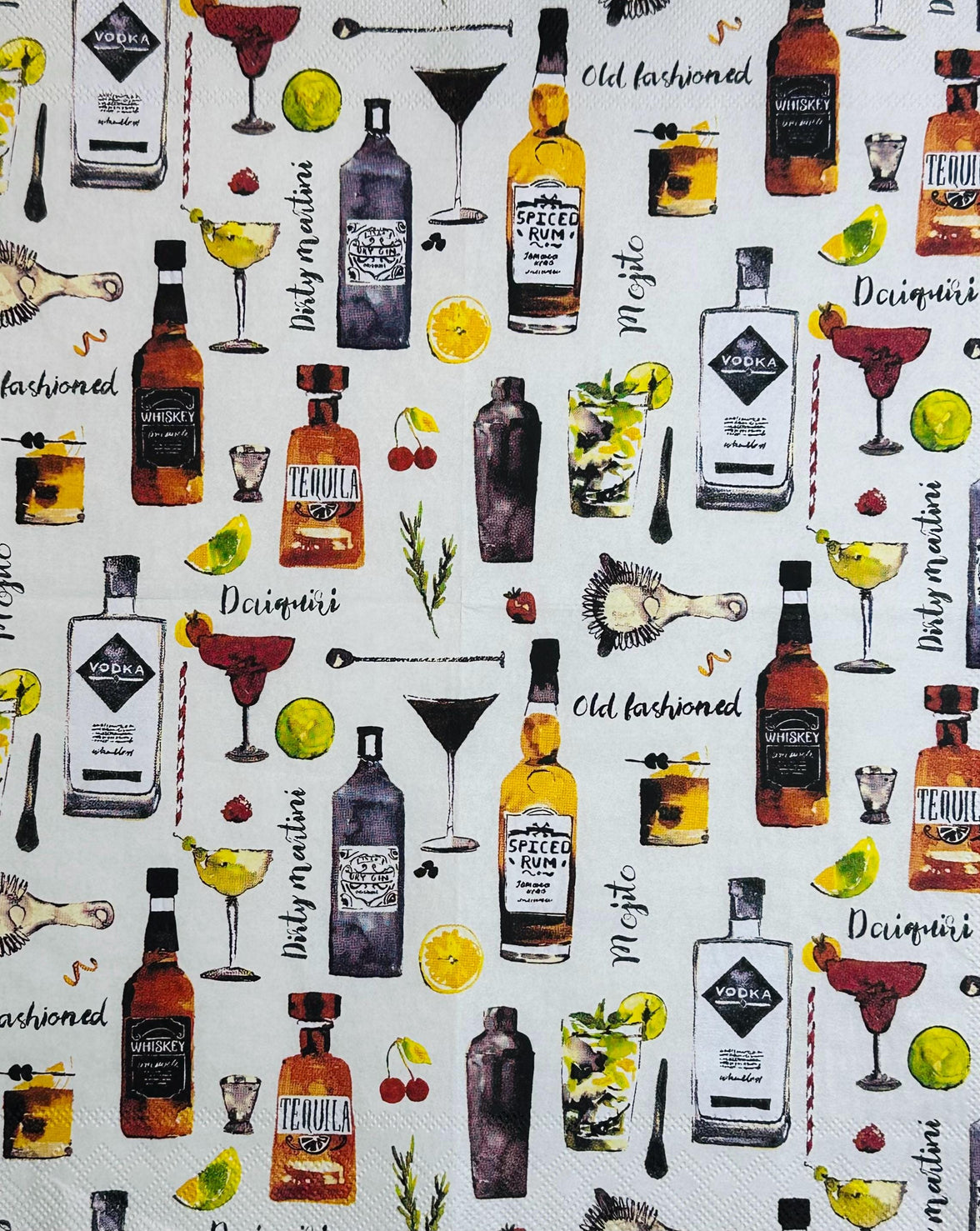 Decoupage Whiskey Napkins, Liquor Bottles - Whiskey Paper - Martini Paper,  Tequila Napkins, Scotch Paper, Alcohol Napkins, Paper Crafting