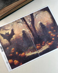 Halloween Pumpkin Rice Paper A4 – Spooky Decoupage Paper