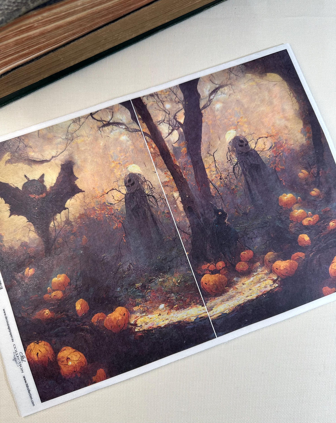 Halloween Pumpkin Rice Paper A4 – Spooky Decoupage Paper