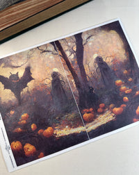 Halloween Pumpkin Rice Paper A4 – Spooky Decoupage Paper