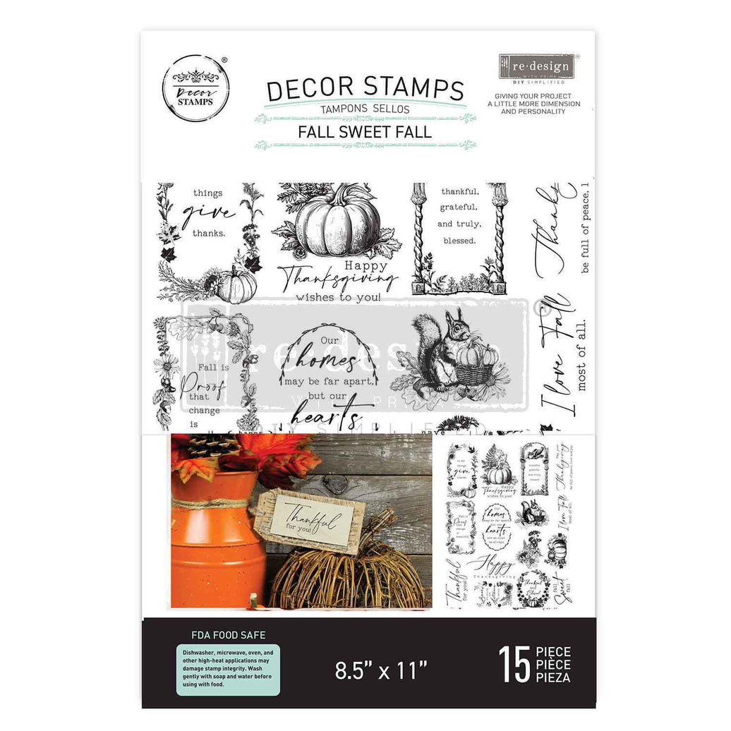 Fall Sweet Fall Stamps - Decor Clear Stamp, Pumpkin Stamps, Fall Card Making Stamps, Scrapbooking, Gift Tags, Rubber Stamp, Gift Tag Making