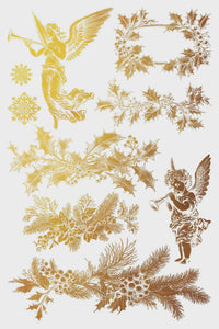 IOD Tinsel Gilded Transfer – Holiday Decor (8" x 12")