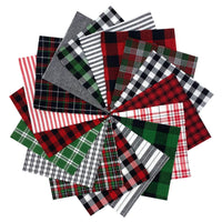 Fabric Squares - Buffalo Plaid Homespun Cotton, 100% Cotton, Quilting Fabric, Vintage Style Crafts, Precut Quilt Squares, Ornament Fabric
