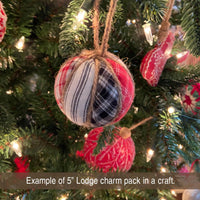 Fabric Squares - Buffalo Plaid Homespun Cotton, 100% Cotton, Quilting Fabric, Vintage Style Crafts, Precut Quilt Squares, Ornament Fabric