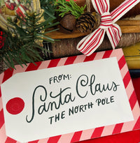 Christmas Treat Bags - Santa Claus, North Pole Treat Bags, From Santa Bag, Party Gift Bags, Photo Prop Bags, Display Bags, Craft Show Bags