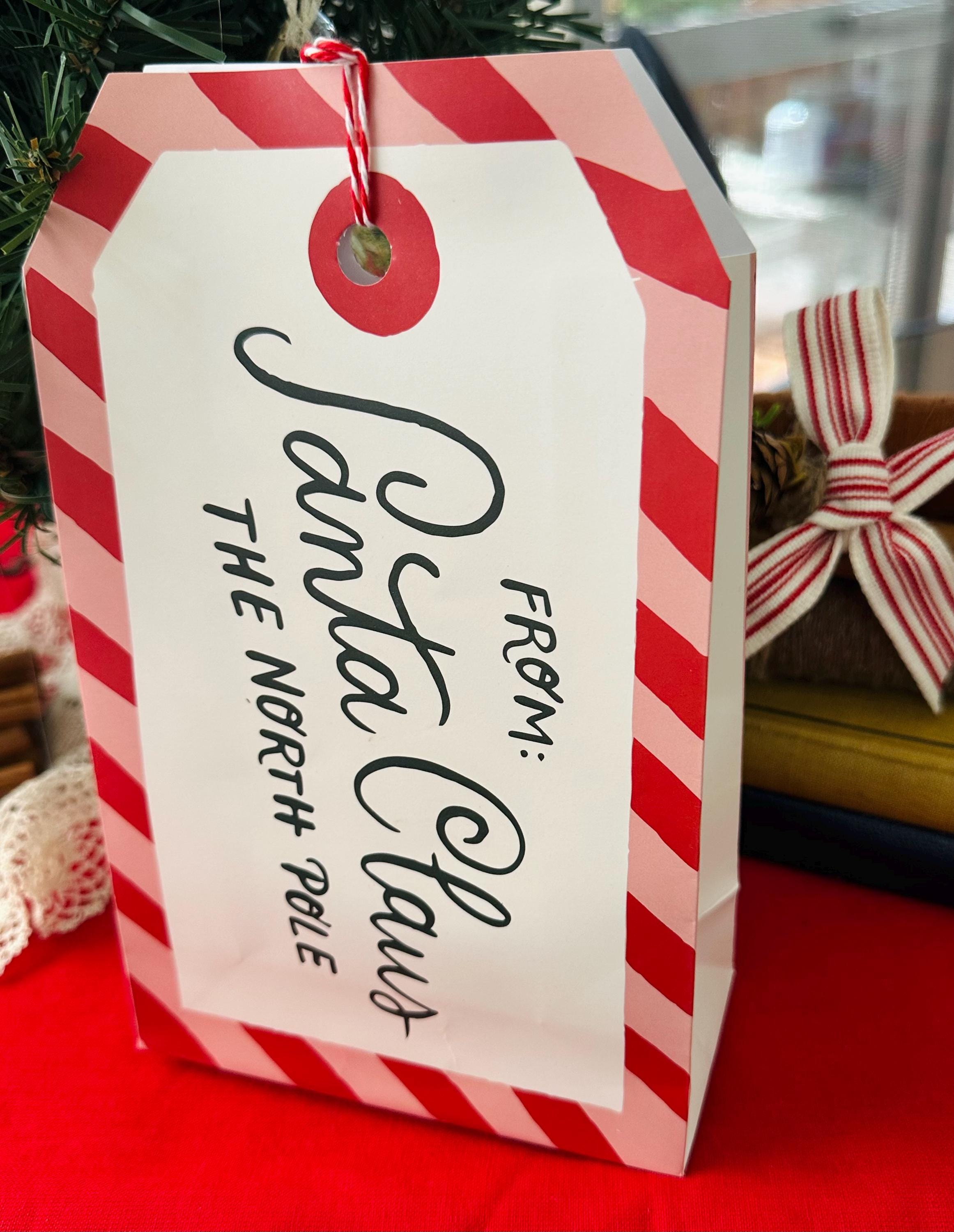Christmas Treat Bags - Santa Claus, North Pole Treat Bags, From Santa Bag, Party Gift Bags, Photo Prop Bags, Display Bags, Craft Show Bags