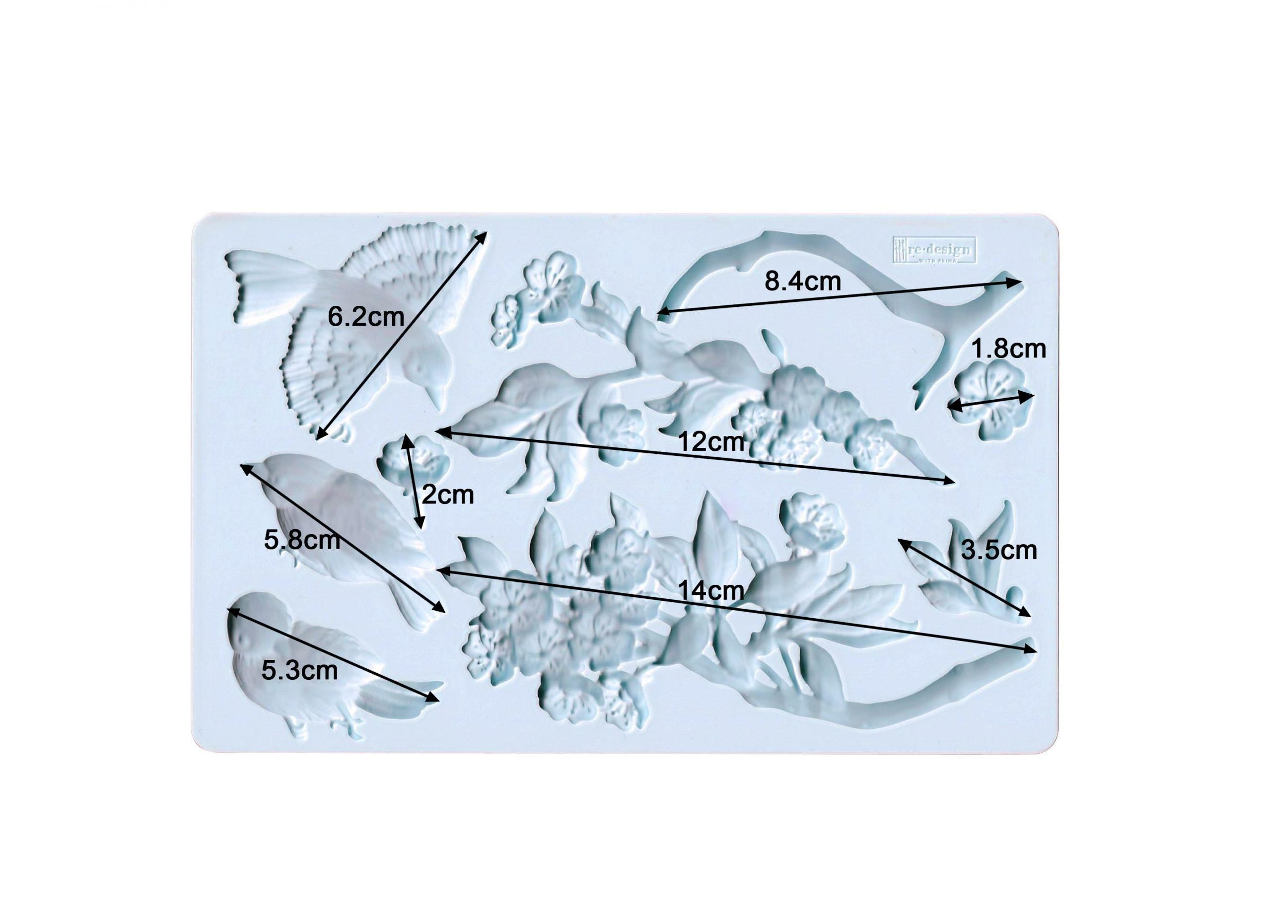 Aviary Bird Silicone Mold - Bird Molds, Foliage Decor, Casting, Upcycling, Candy Molds, Food Safe Molds, Candy Molds, Cake Molds, Clay Molds