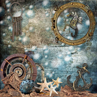 Seaside Greeting Paper Pack: 6x6 Cardstock, 24 Designs, Nautical Paper, Ocean Seaside Paper, Scrapbook Paper, Junk Journaling Book, Ocean