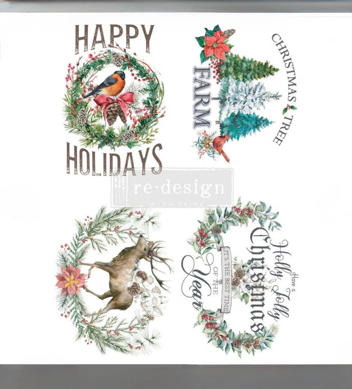 Holly Jolly Christmas Transfers, Cardinal Bird Transfers, Holiday Transfers, Candle Transfers, Tray Transfers, Ornament Transfers, Holidays