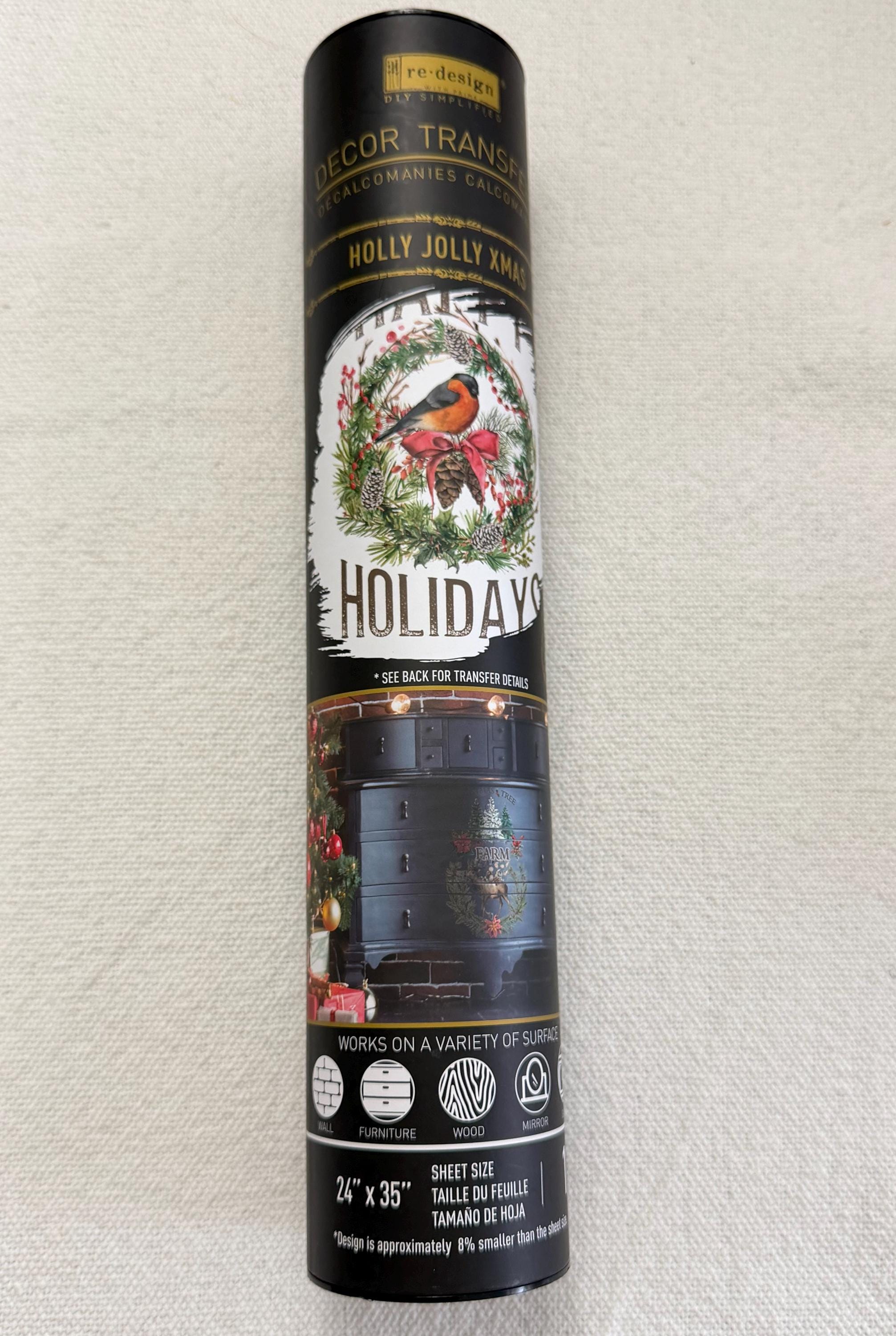 Holly Jolly Christmas Transfers, Cardinal Bird Transfers, Holiday Transfers, Candle Transfers, Tray Transfers, Ornament Transfers, Holidays