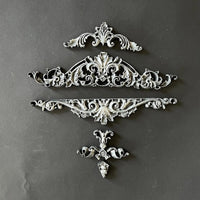 Ornament Trim Casting Mold, Estelle LaBlanche Mould- Silicone Mold, DIY Crafts, Casting Molds, Upcycling, Candy Mold, Flower Border Mold