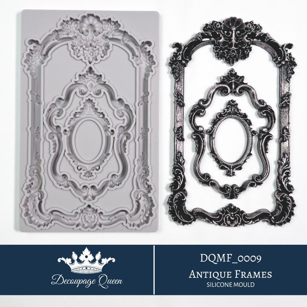 Frames Mold - Vintage Frames Mold - Decoupage Queen - Silicone Molds, New Frame Mould Casting Mold, Mixed Media Molds, Decoupage Craft Ideas