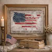 American Flag Decoupage Rice Paper - A3, July 4th Decor