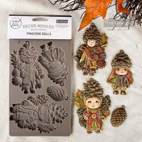 Pinecone Dolls, Redesign with Prima Decor Mould, Holiday Mould, Christmas Mould