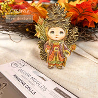 Pinecone Dolls, Redesign with Prima Decor Mould, Holiday Mould, Christmas Mould