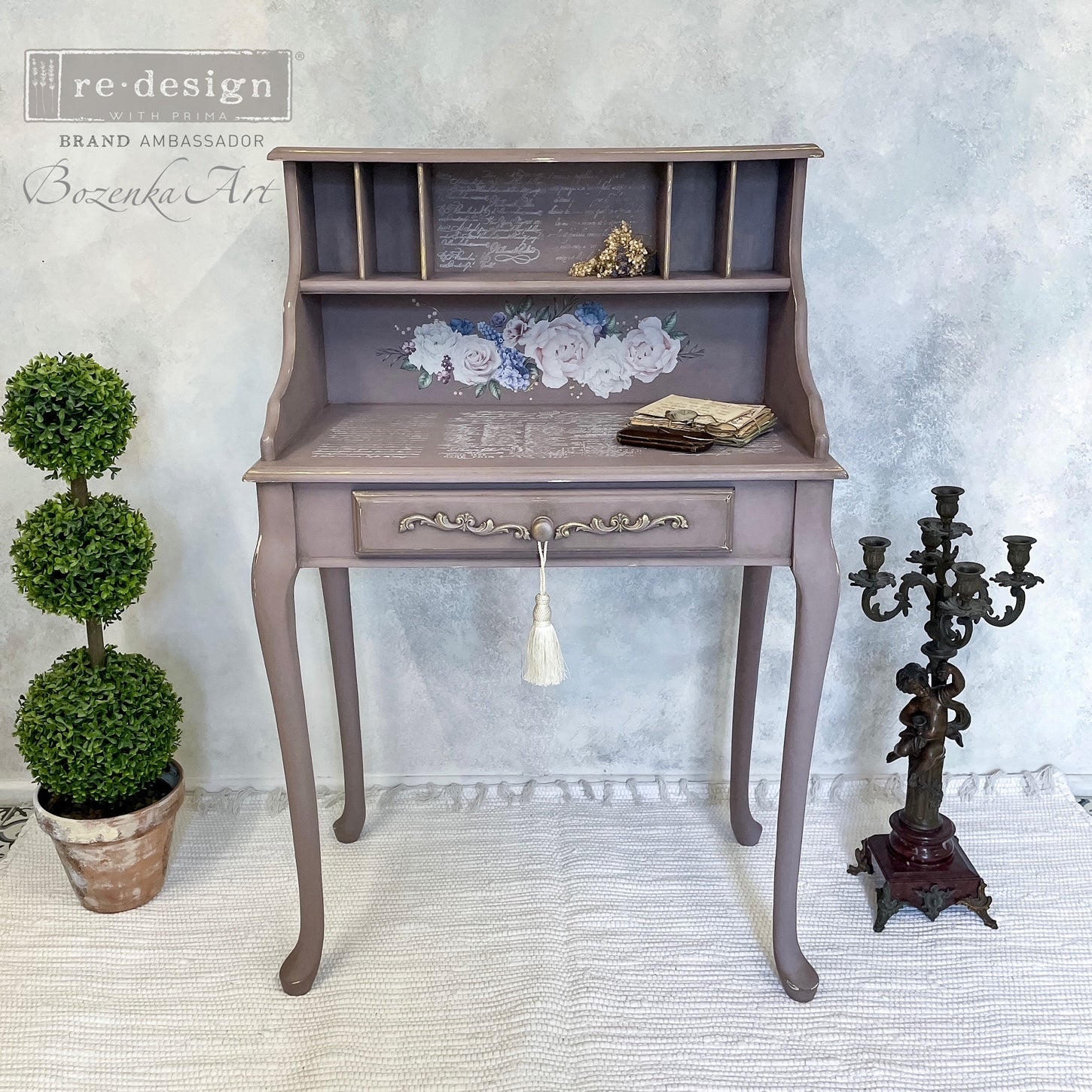 Redesign Decor Transfers - Lavender Bush, Large Furniture Transfer