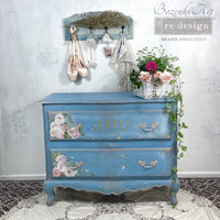 Delicate Roses Floral Furniture Transfer - Redesign with Prima Mini Decal