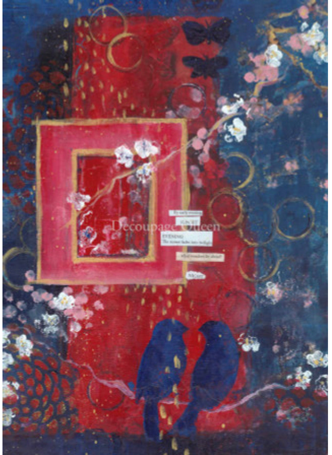 ellen j goods Early Evening Sunset, rice paper design by Decoupage Queen, office supplies > general office supplies > paper products, for decoupage and crafting