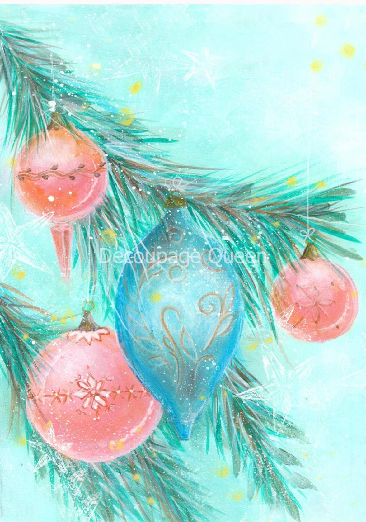 ellen j goods retro christmas 1, rice paper design by Decoupage Queen, arts & entertainment > hobbies & creative arts > arts & crafts > art & crafting materials, for decoupage and crafting