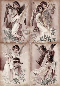 Choral Angels, rice paper design by Decoupage Queen, arts & entertainment > hobbies & creative arts > arts & crafts, for decoupage and crafting