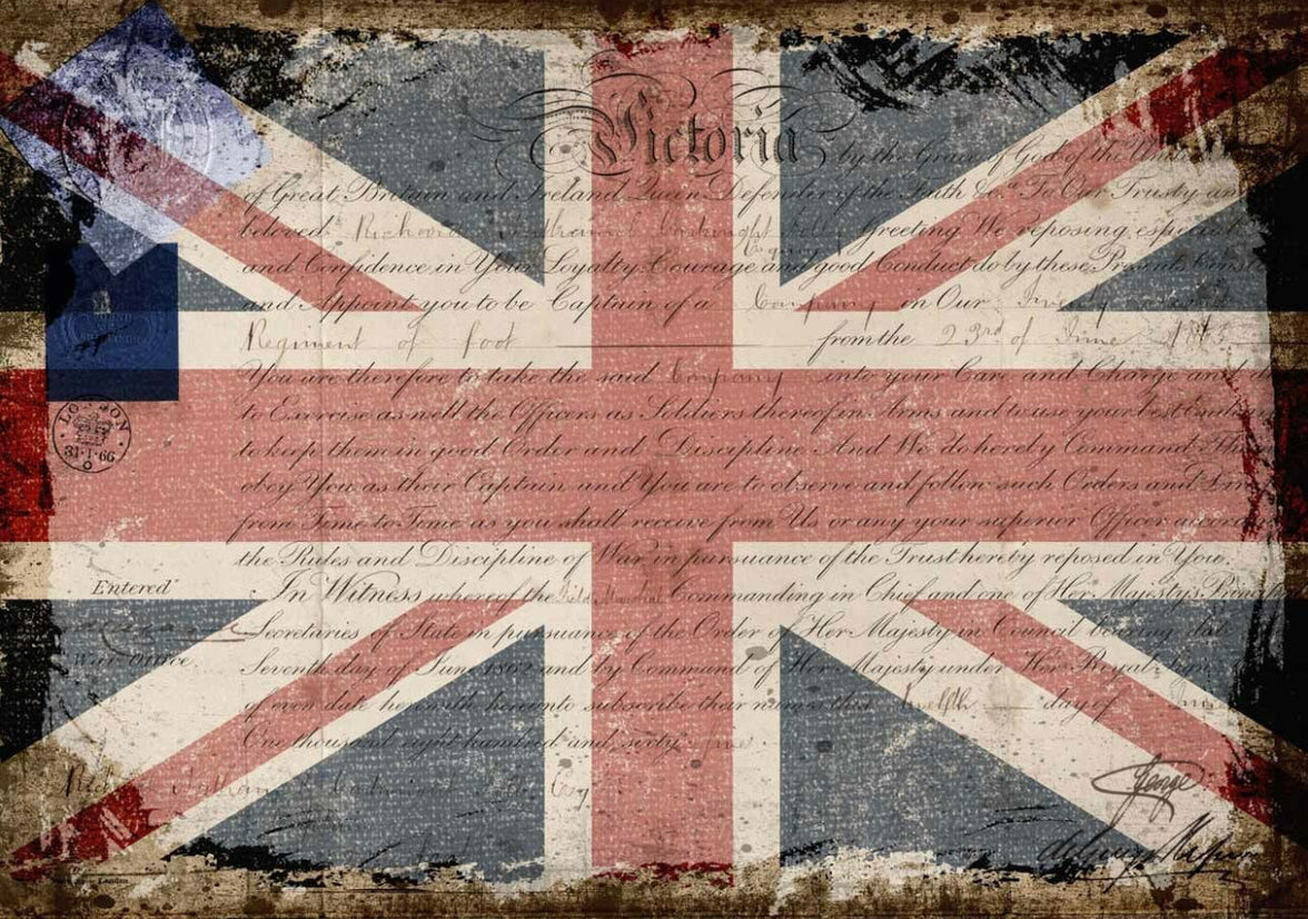 Union Jack, rice paper design by Decoupage Queen, arts & entertainment > hobbies & creative arts > arts & crafts, for decoupage and crafting