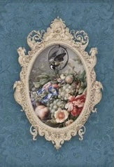 Dainty and the Queen Maximalist Frame, rice paper design by Decoupage Queen, home & garden, for decoupage and crafting