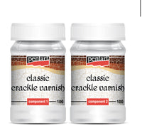 Pentart Classic Crackle Varnish, Classic, 2 Components, 2 Sizes, design by pentart, home & garden, for decoupage and crafting