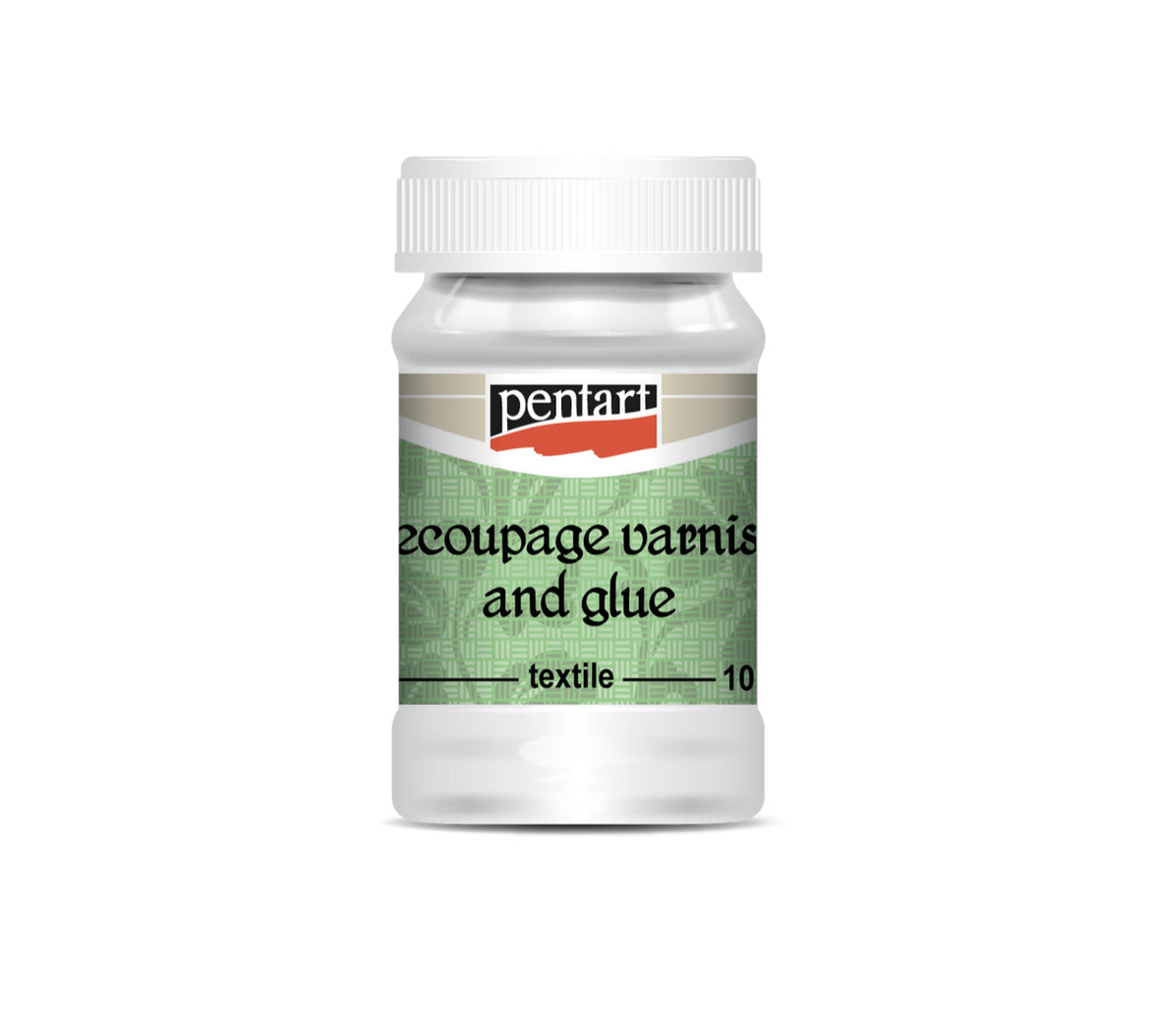 Pentart Decoupage Varnish & Glue for Textile, 100 ml, design by Pentart, uncategorized, for decoupage and crafting