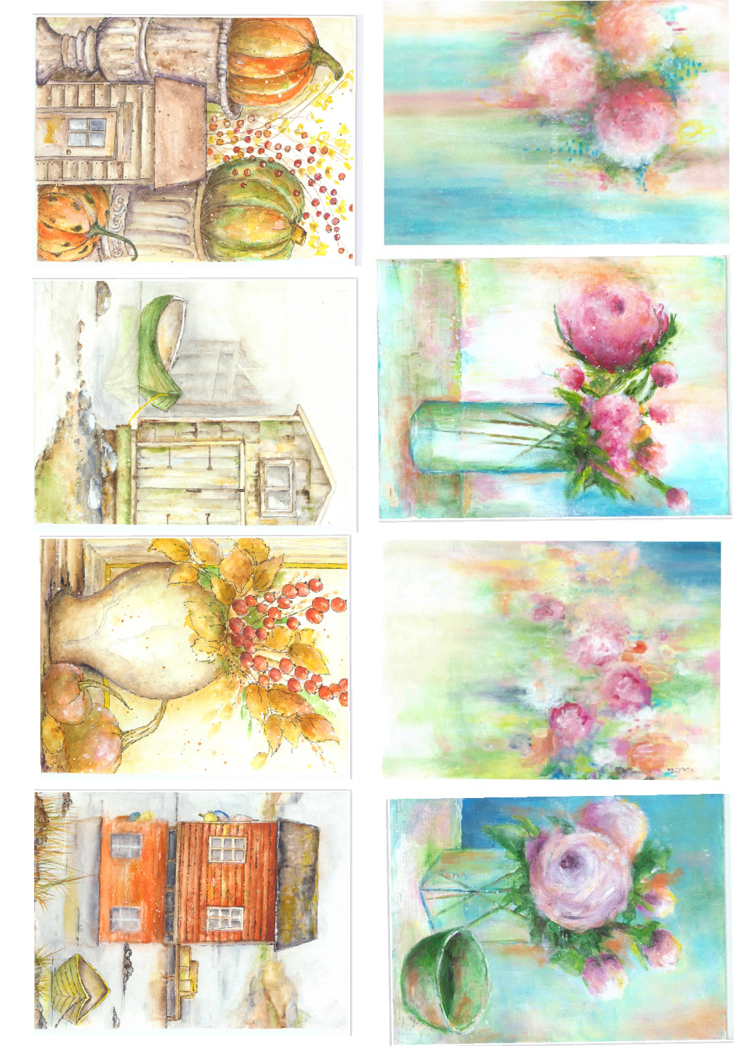 ellen j goods 8 pack Mini Collection, rice paper design by Decoupage Queen, arts & entertainment > hobbies & creative arts > arts & crafts > art & crafting materials, for decoupage and crafting