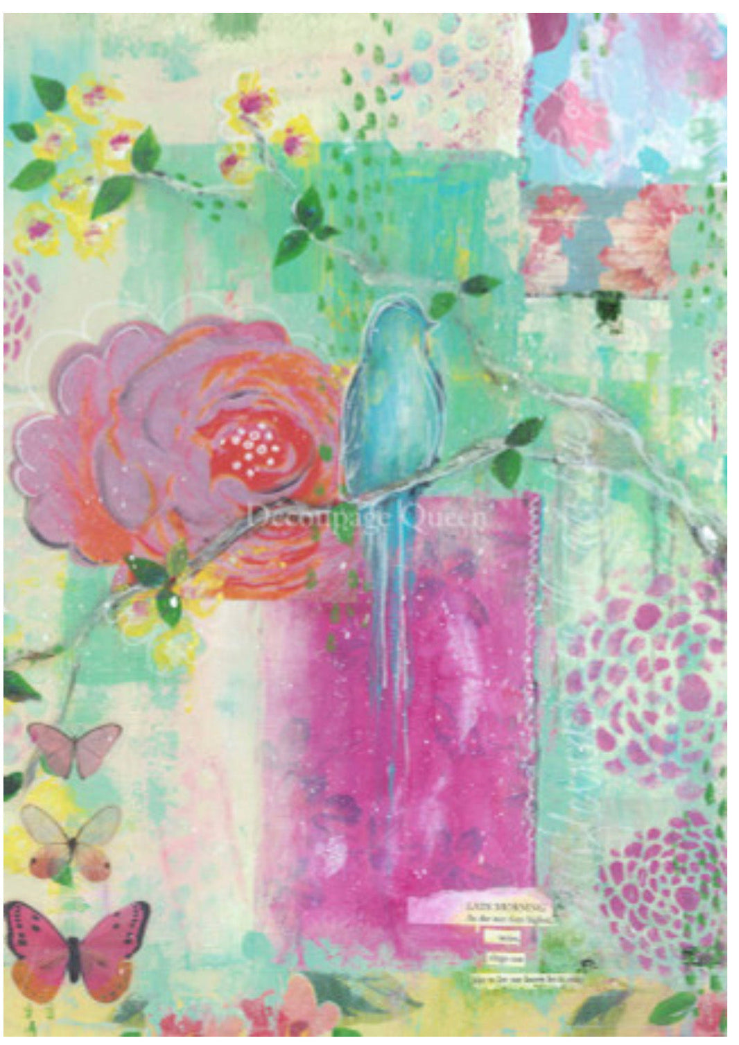 ellen j goods Late Morning, rice paper design by Decoupage Queen, arts & entertainment > hobbies & creative arts > arts & crafts, for decoupage and crafting